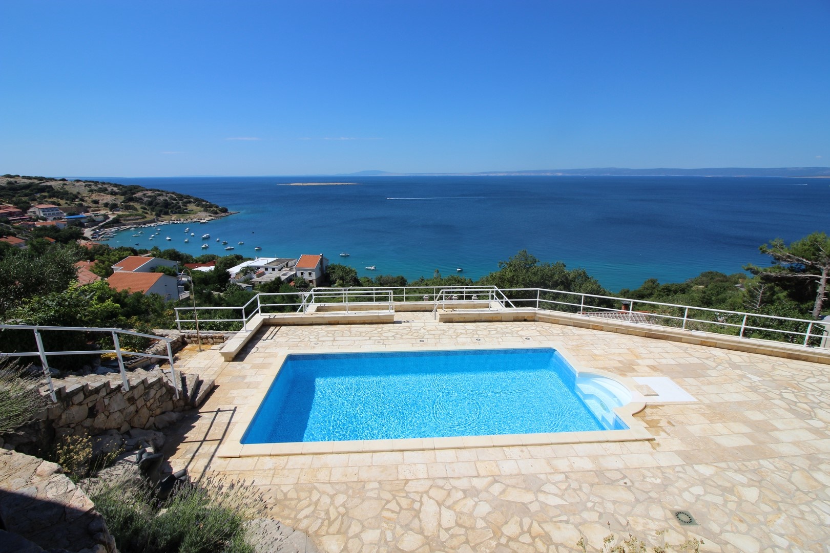 Villa in a prime location with sea views for sale on the island of Krk, Croatia.