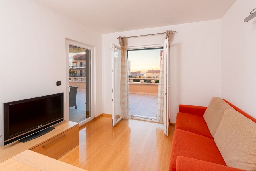 Living area with a view of the terrace