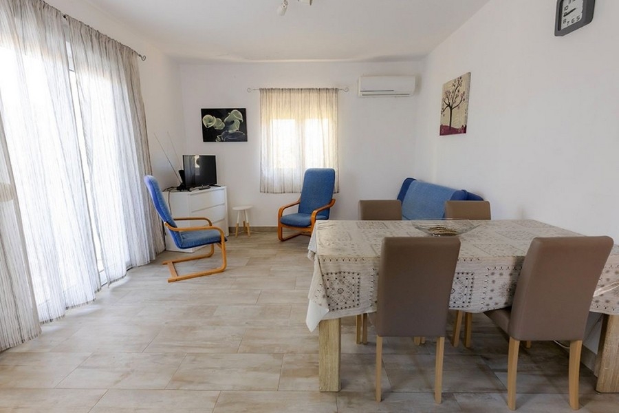Bright living area with table