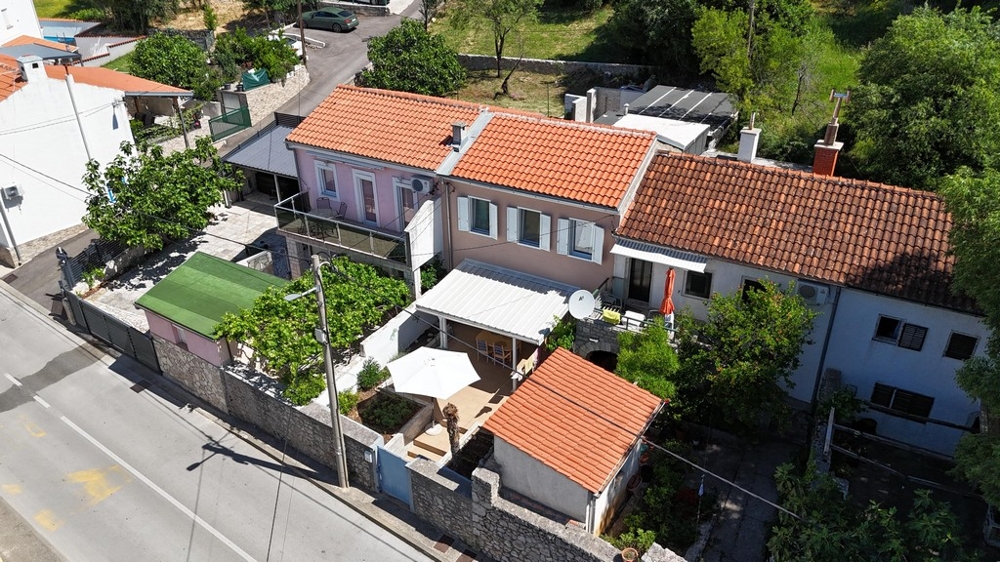 Residential area with houses near the sea in Croatia