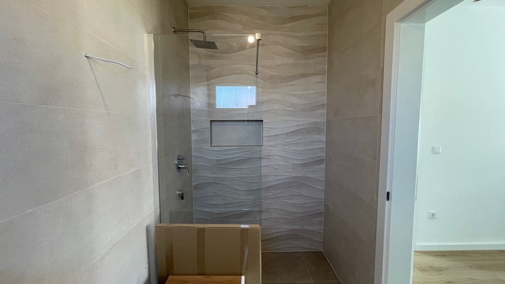 Modern bathroom with shower