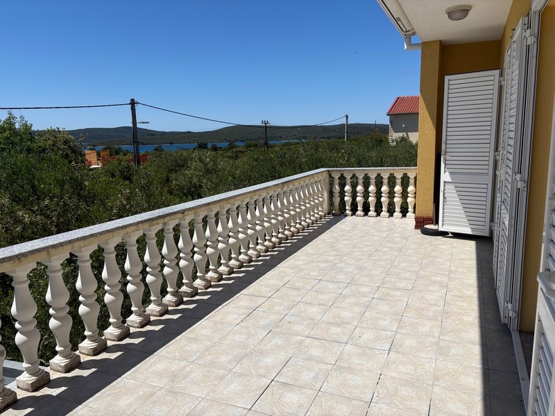 Large terrace with sea views and balustrade in Croatia