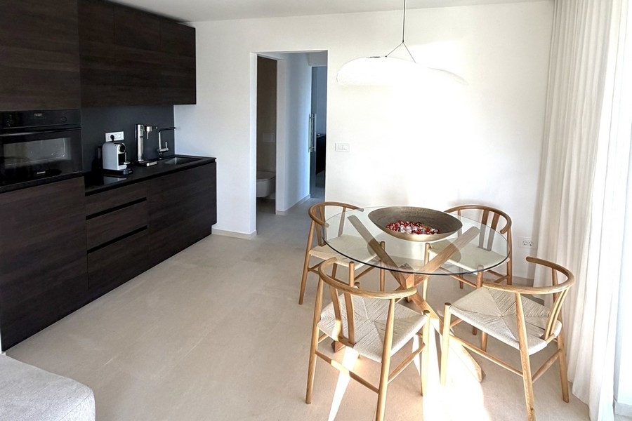 Kitchen-living room with table in Croatia