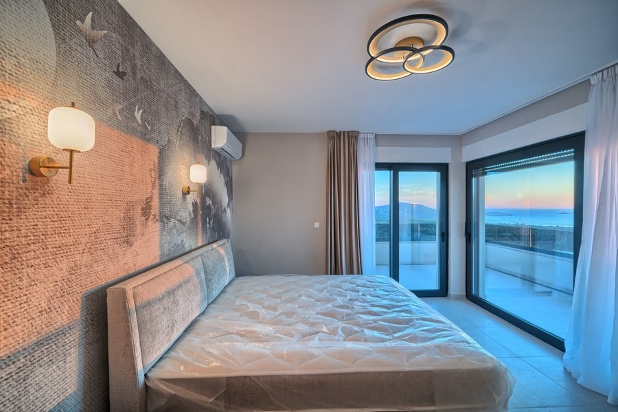 Bedroom with sea view in Croatia