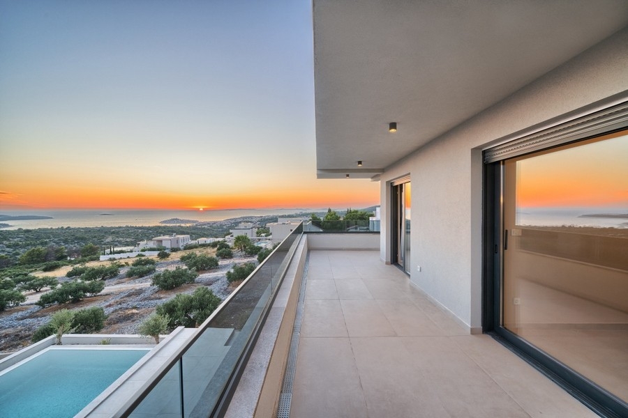 Terrace with panoramic sunset views