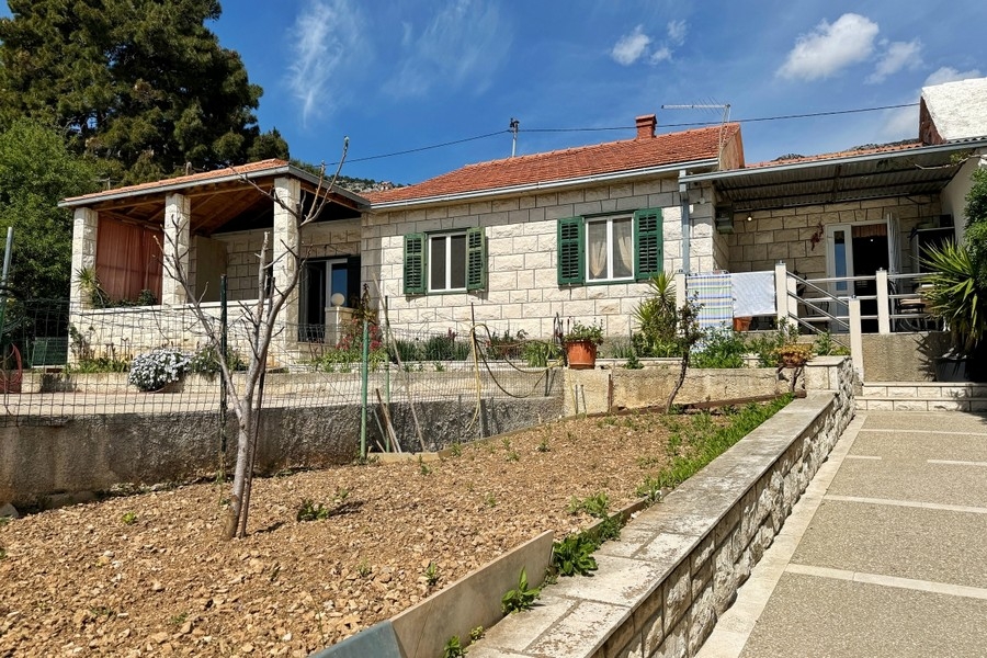 Exterior view of stone house in Croatia