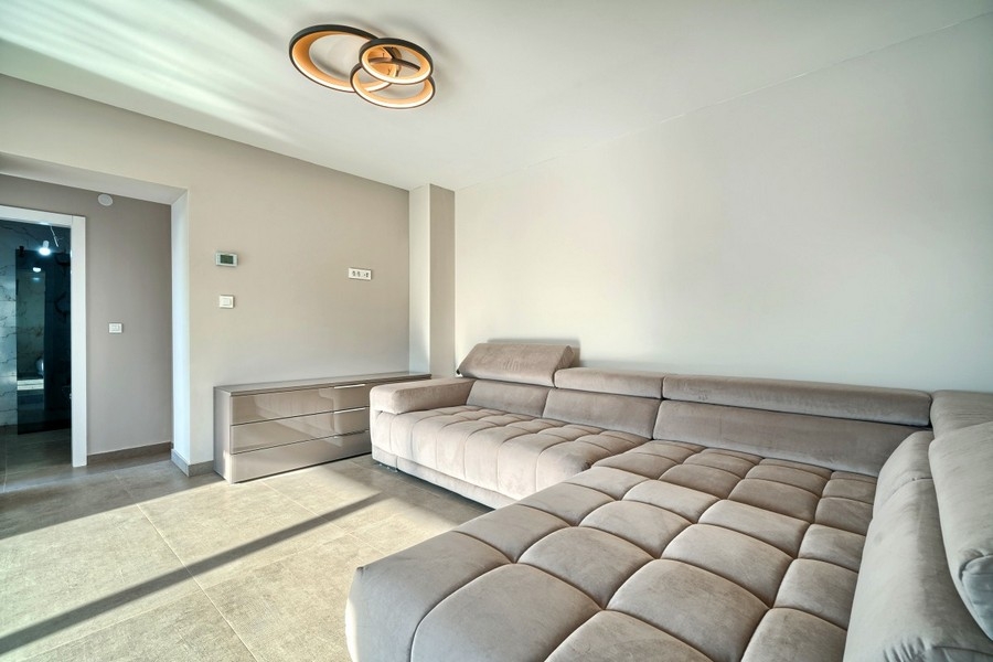 Living room with large corner sofa