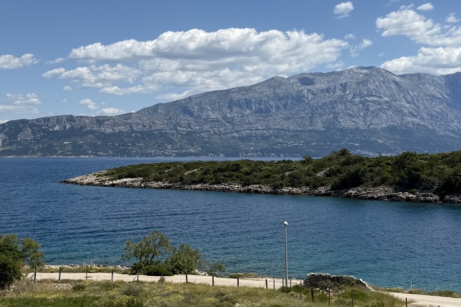Sea view of the coast of Brac island