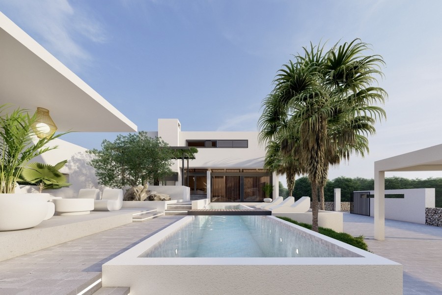 Modern luxury villa with pool and terrace in Rogoznica