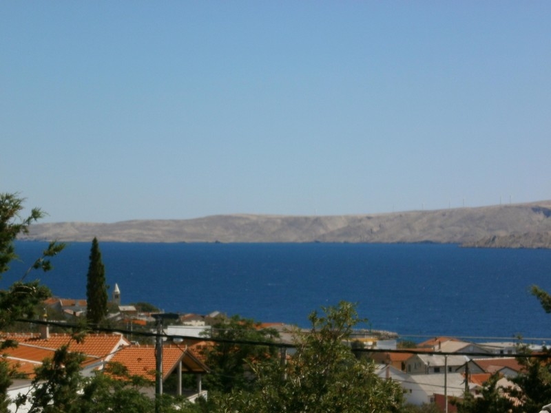 Sea view of the bay in Karlobag