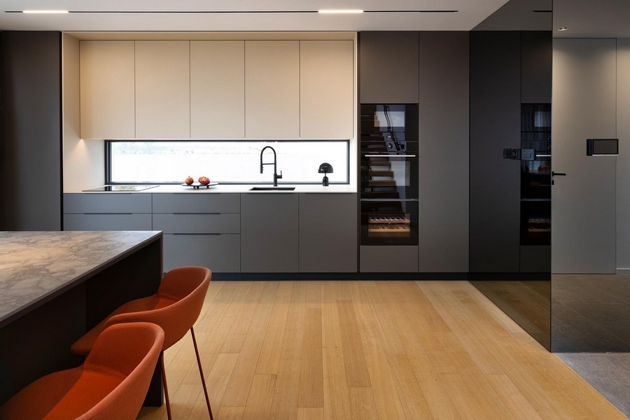 Modern kitchen with cooking island