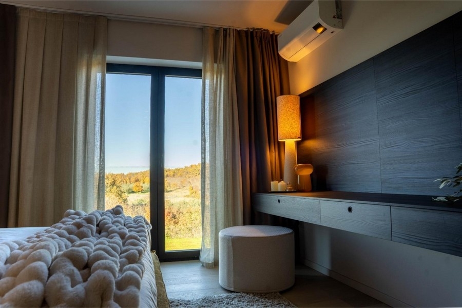 Bedroom with air conditioning