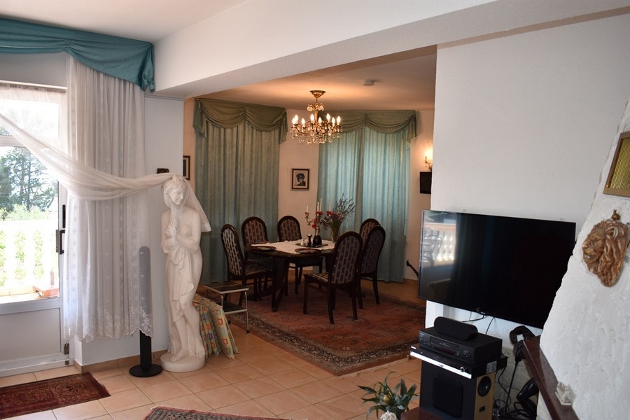 Living area with balcony door