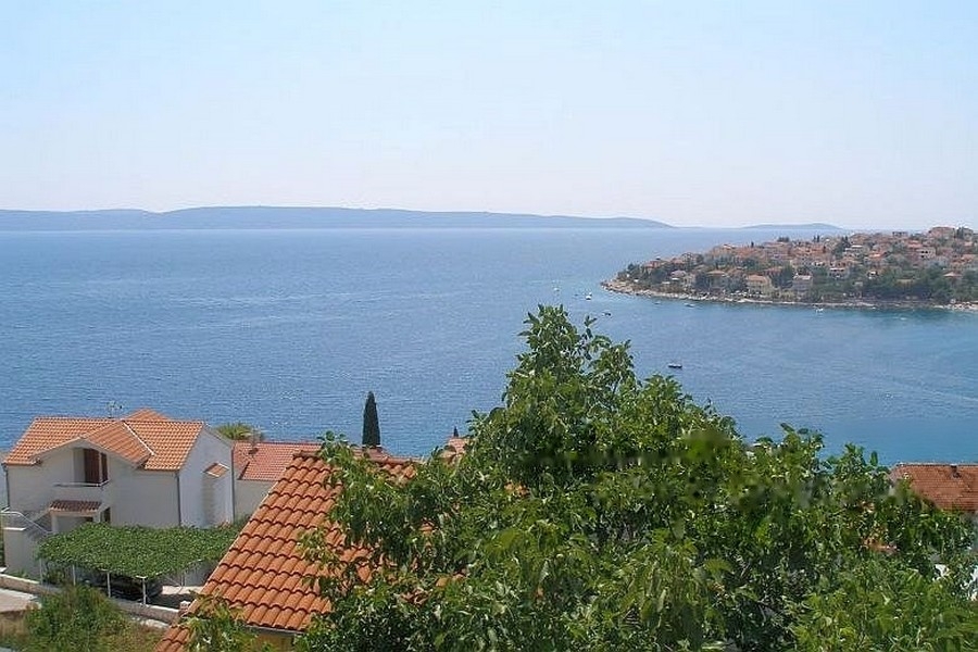 View of the coast of Ciovo with bay and sea