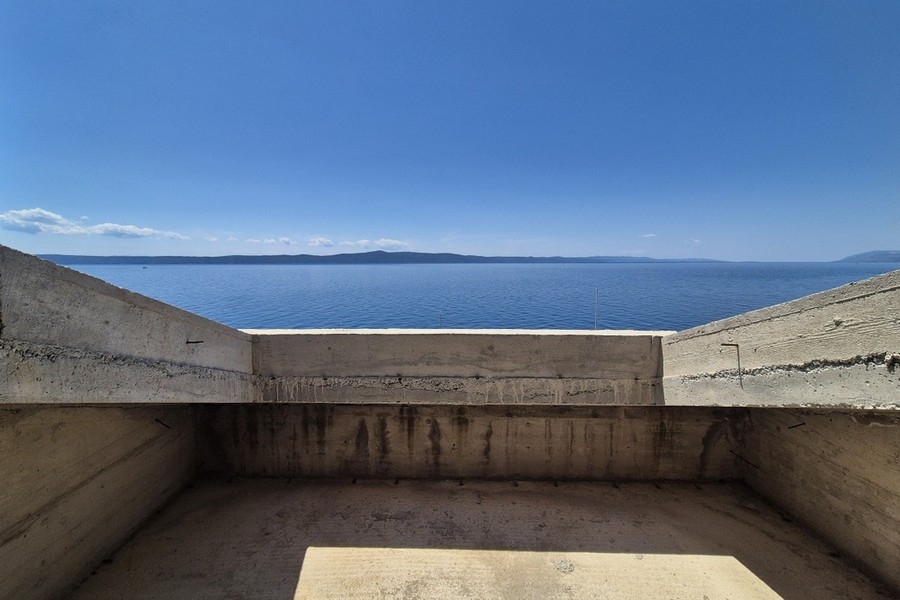 Sea view from the terrace of the apartment house in Makarska