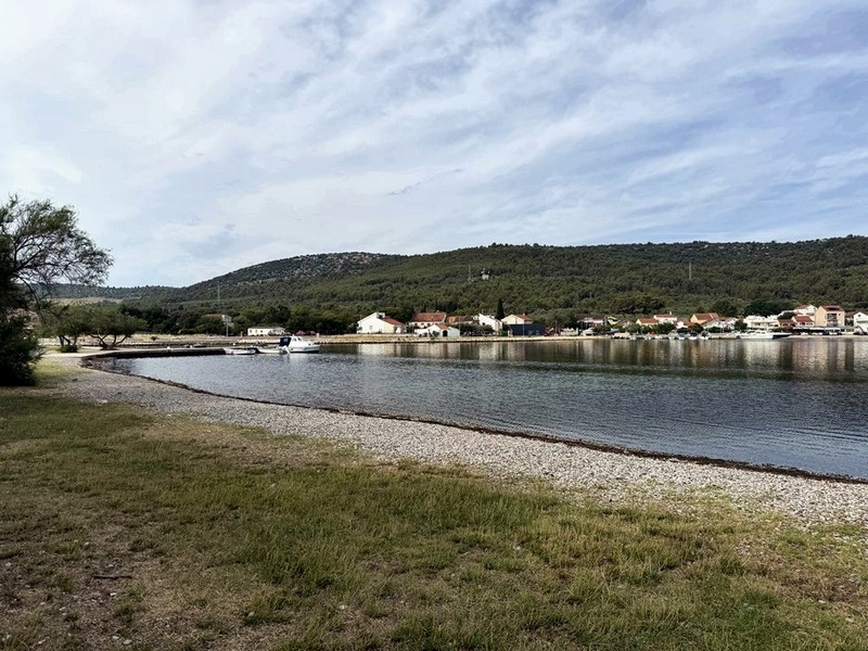 Pebble beach on the water near the property in Croatia