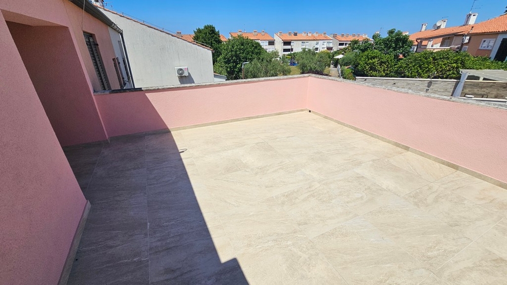 Large terrace with views over the surrounding area
