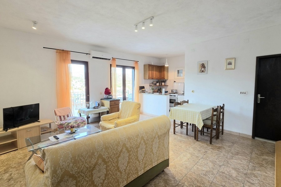 Open living and cooking area