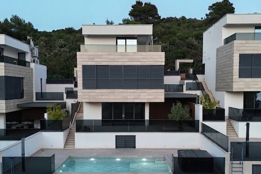 Modern villa facade