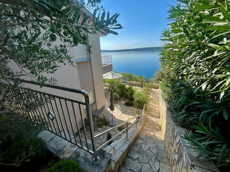 Staircase at the house with a view of the sea