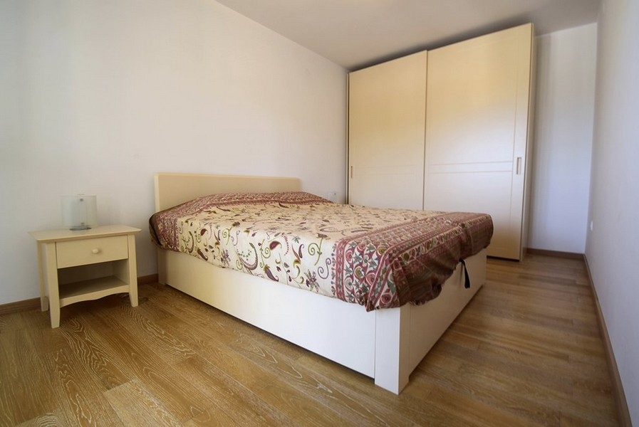 Bedroom with double bed and wardrobe