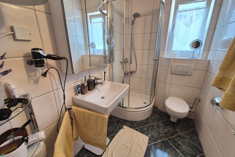 Bathroom with shower and toilet
