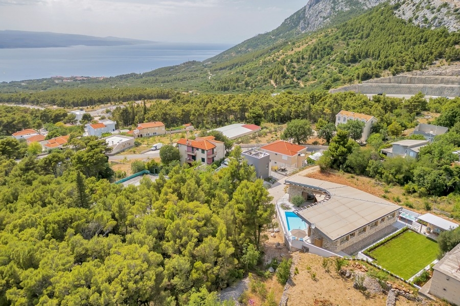 View over the green surroundings near Makarska