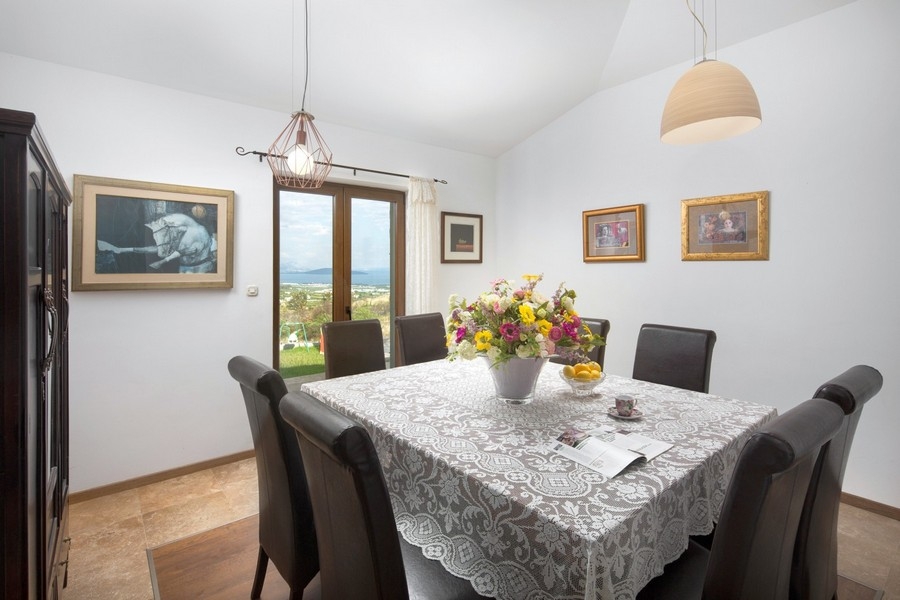 Dining area with a view of the greenery