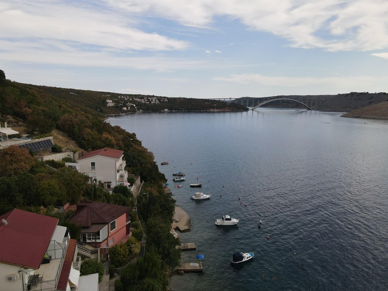 Bay of Kraljevica with Krk Bridge in Croatia