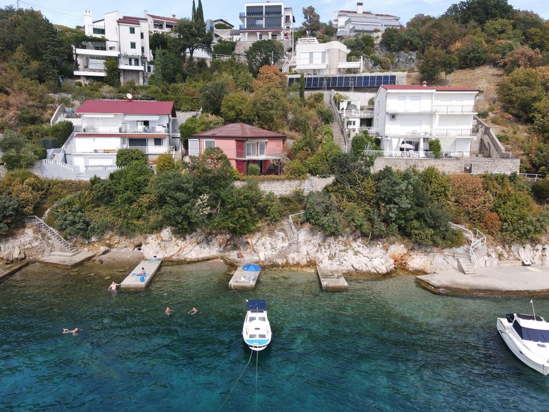 Swimming area by the sea below the house