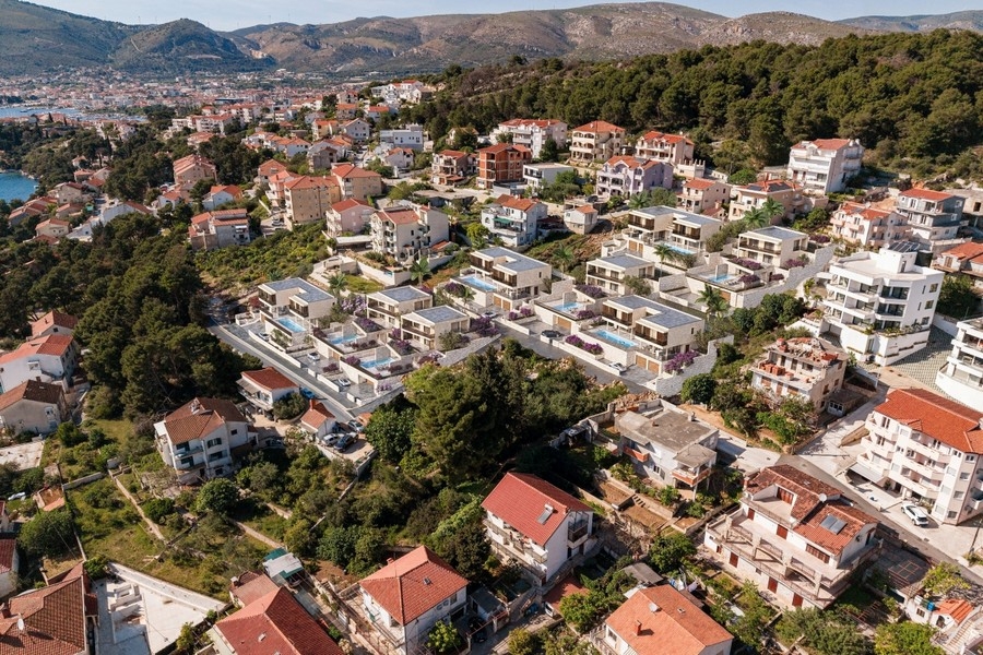 Aerial view of the residential area on the island of Ciovo