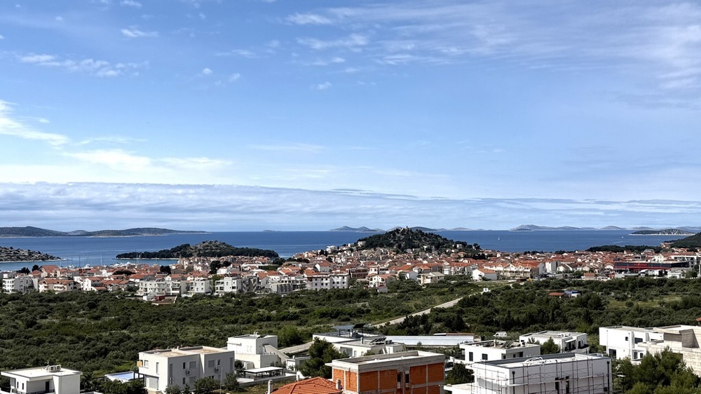 View over Vodice to the offshore islands