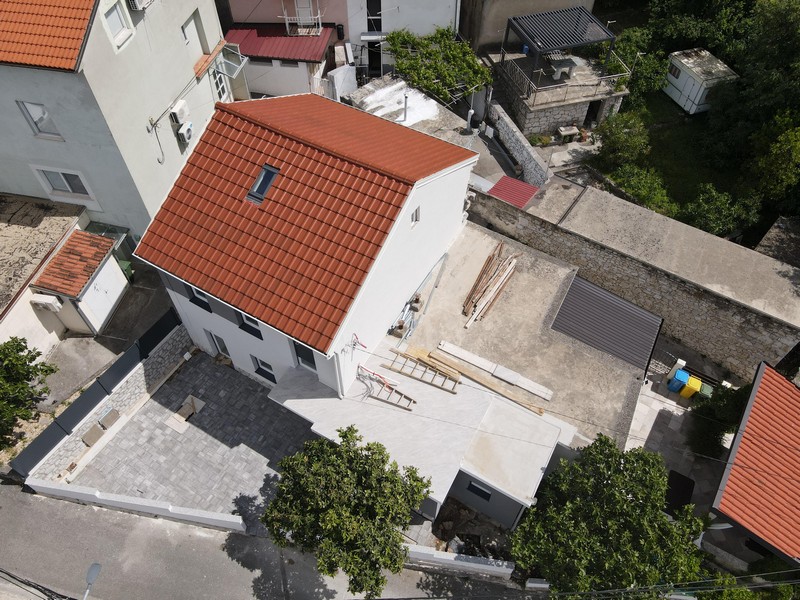 Aerial view of the house
