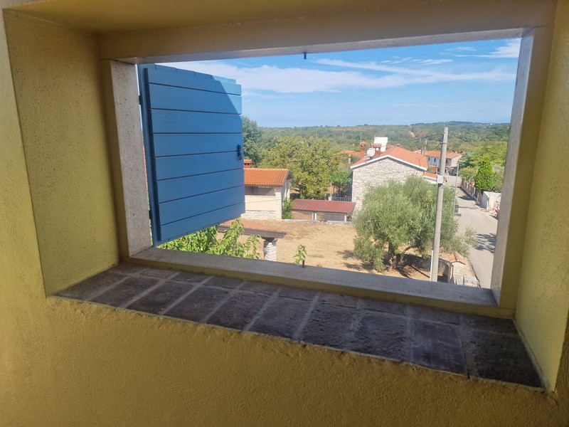 View from the window of the town and the surrounding area