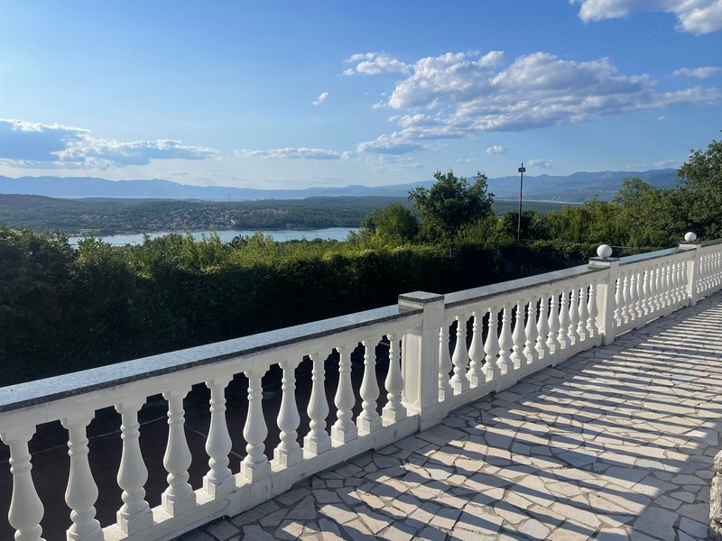 Terrace with balustrade and sea view near Dobrinj