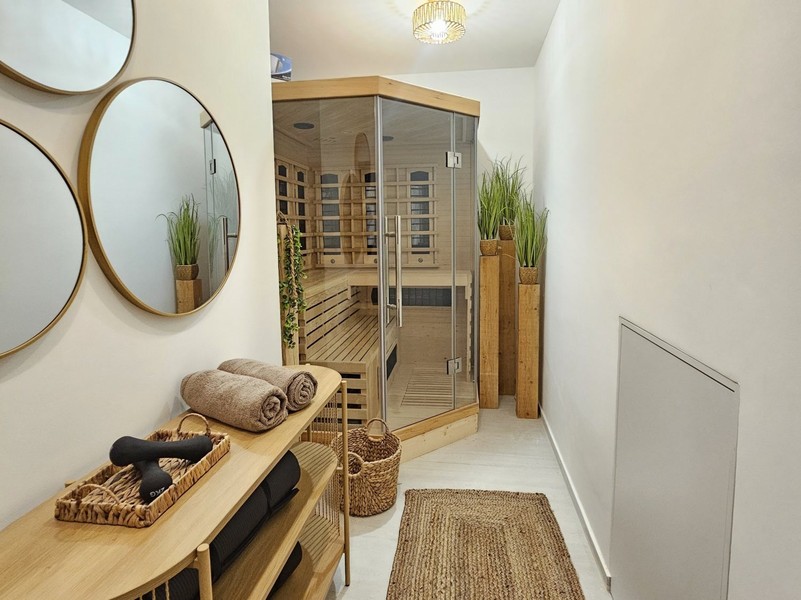 Wellness room with sauna in the basement of the villa in Buje