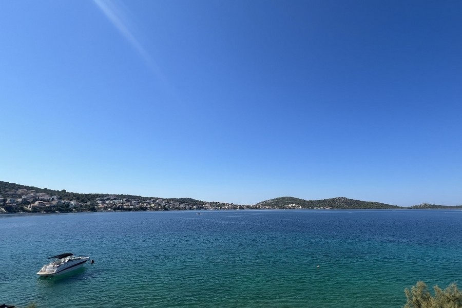 House in the first row to the sea for sale in Rogoznica.