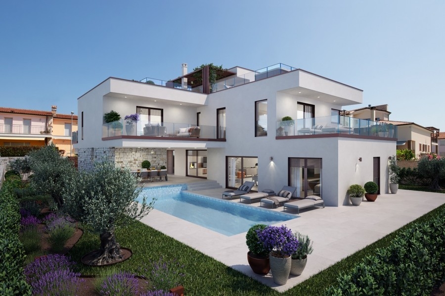 Buy a house in Croatia - villa with pool near Novigrad