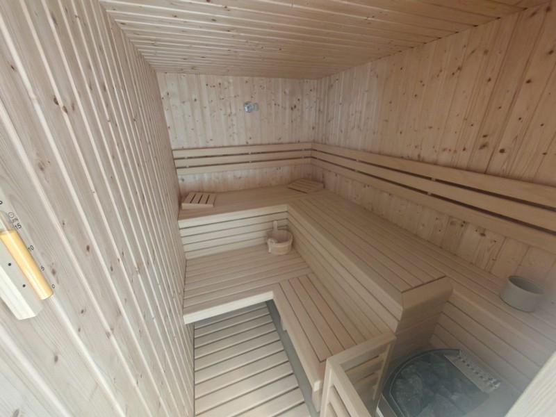 Interior view of the sauna