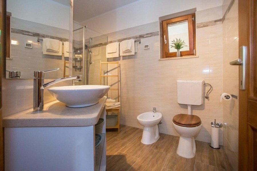 Bathroom with countertop sink