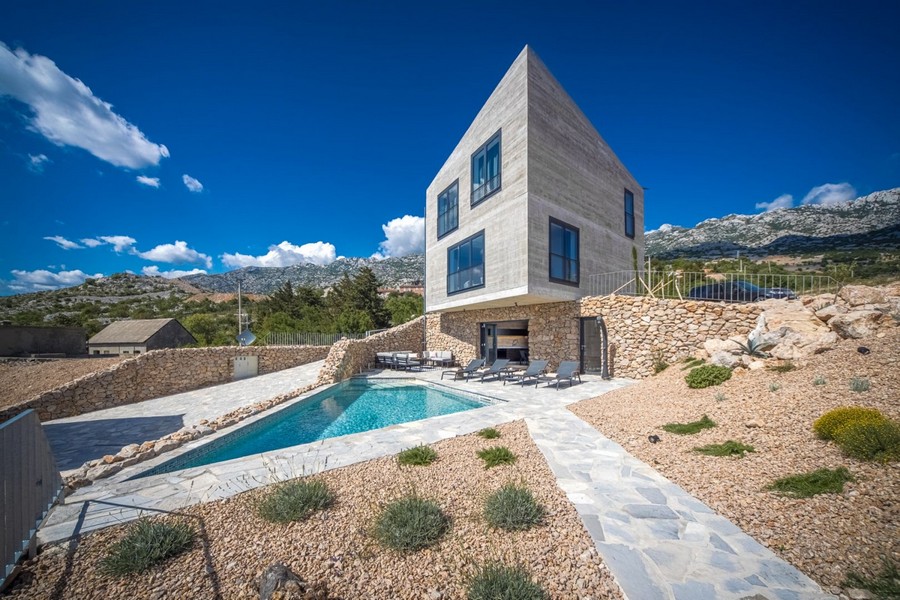 Buy a house in Croatia - modern villa with pool in Lukovo Sugarje near Karlobag