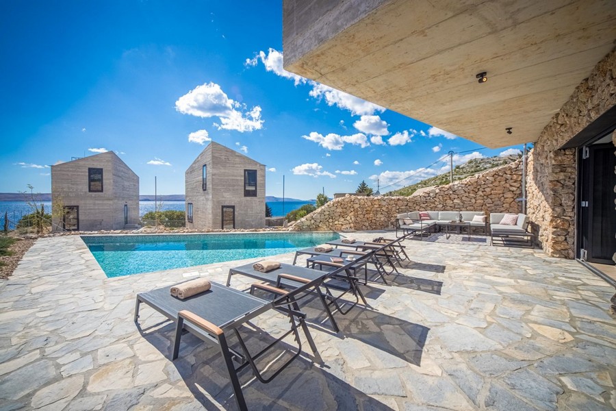Covered terrace by the swimming pool
