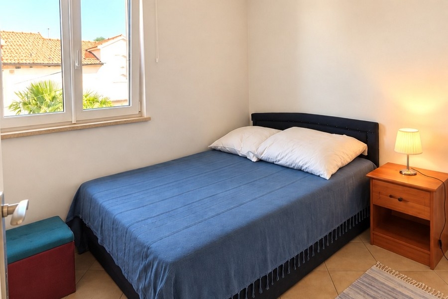 Double bedroom in one of the apartments