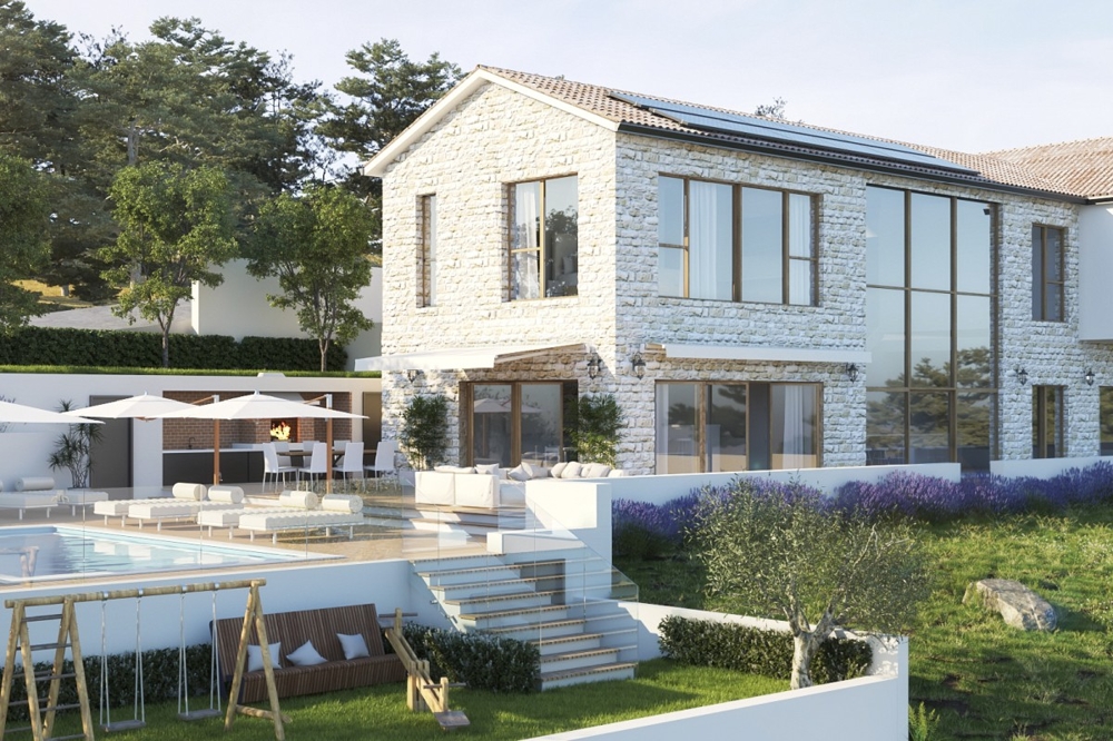 Villa with pool and sea views in Podstrana near Split