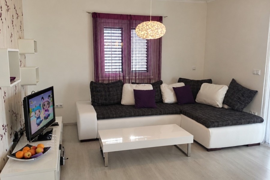 Living room with corner sofa