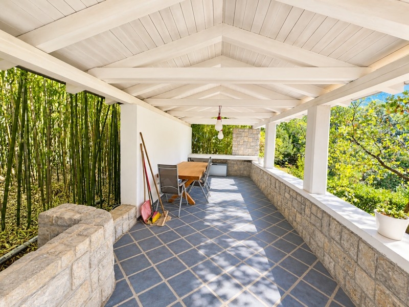 Covered terrace on the outbuilding