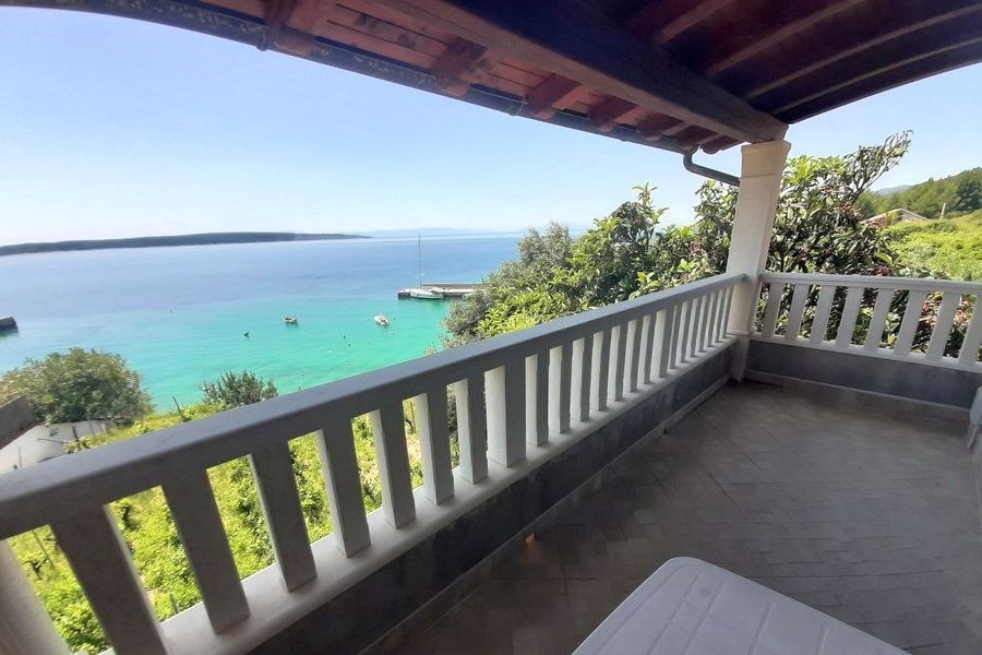 House in the first row by the sea on the island of Hvar, terrace with sea views