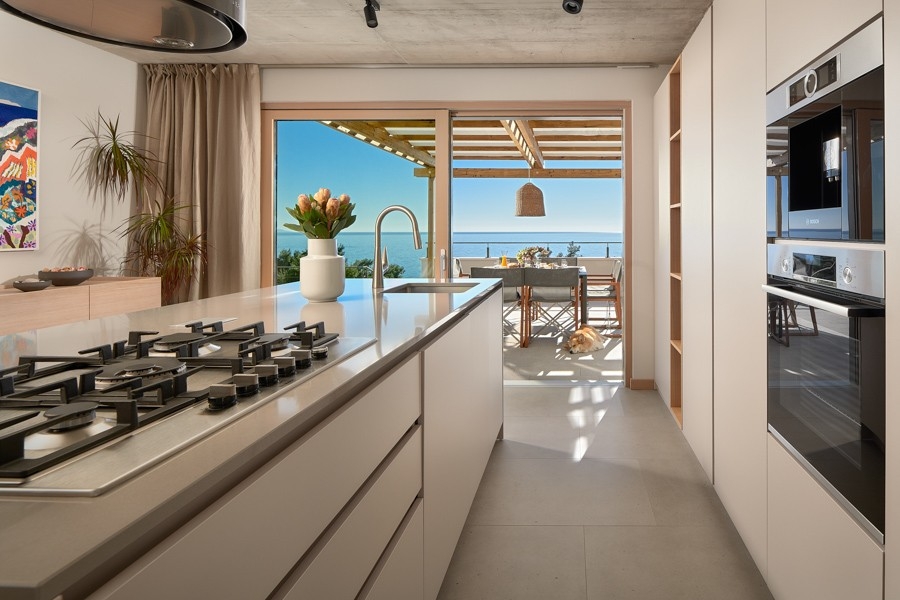 Modern kitchen with gas stove