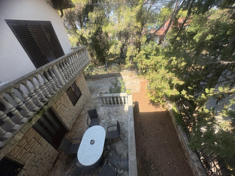 View of the yard from the balcony