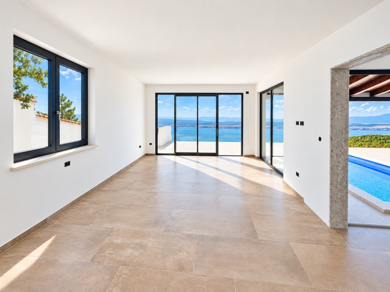 Living room with exit to the pool terrace